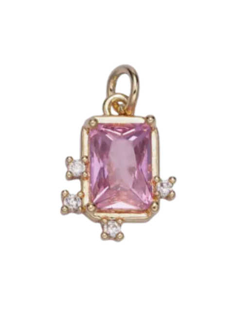 Light Pink Stone Charm