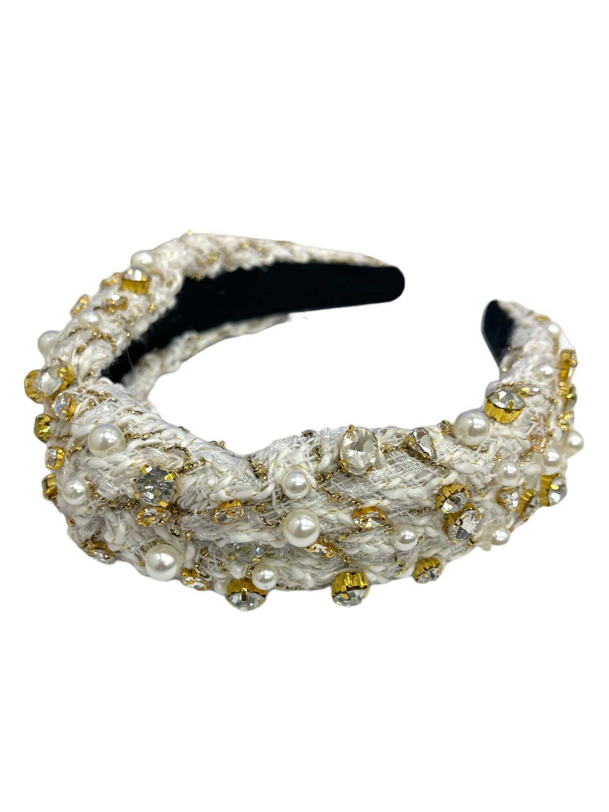 Rhinestone Pearl Knot Headband